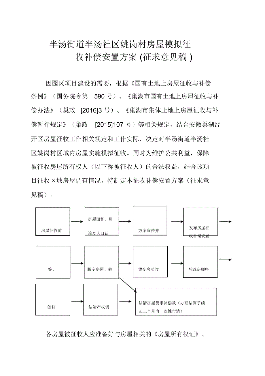 半汤街道半汤社区姚岗村房屋模拟征收_第1页