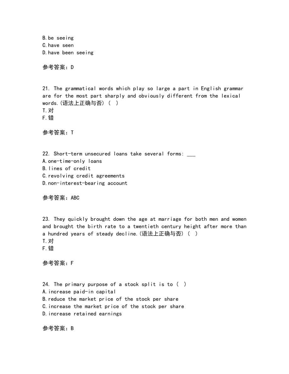 北京语言大学21春《商务英语》在线作业一满分答案33_第5页