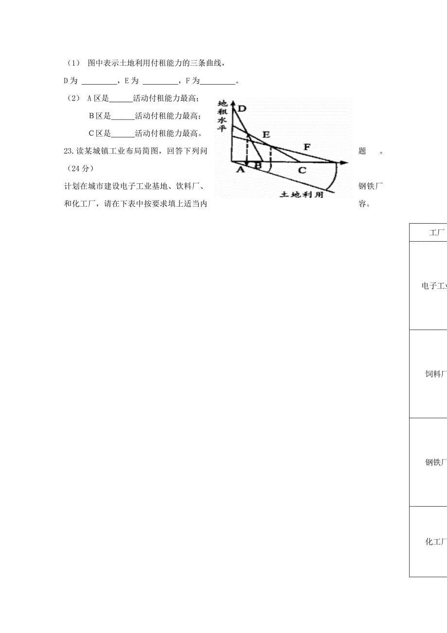 辽宁省大连渤海高级中学学年高一地理下学期期末考试试题理.doc_第5页