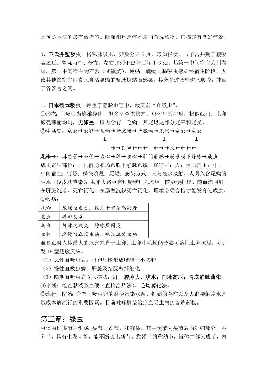 医学寄生虫学重点整理_第5页