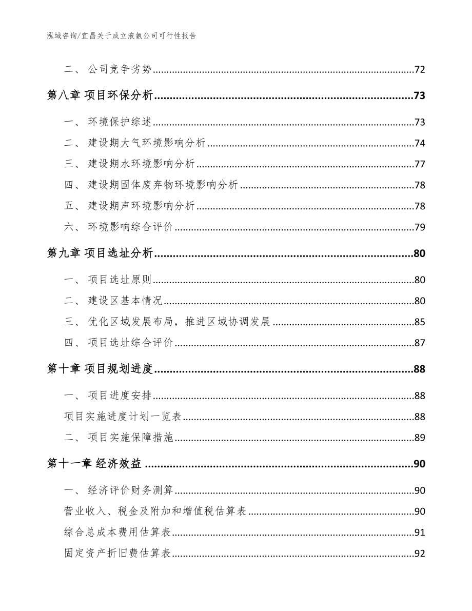 宜昌关于成立液氨公司可行性报告【模板范本】_第5页