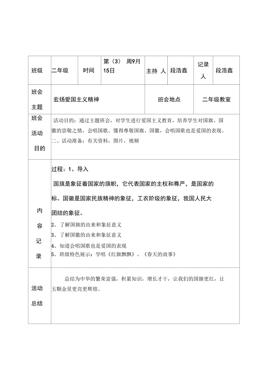 班队会记录表_第3页