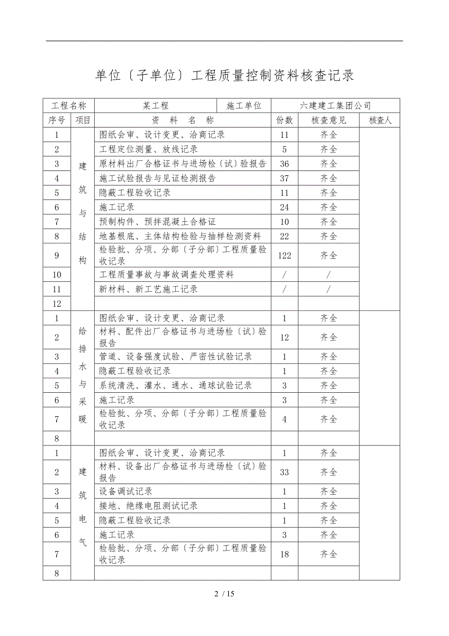 单位工程验收记录范文_第2页