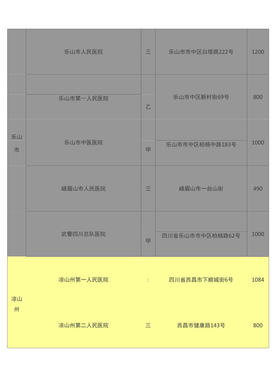 四川医院三甲、三乙(一览表)_第4页