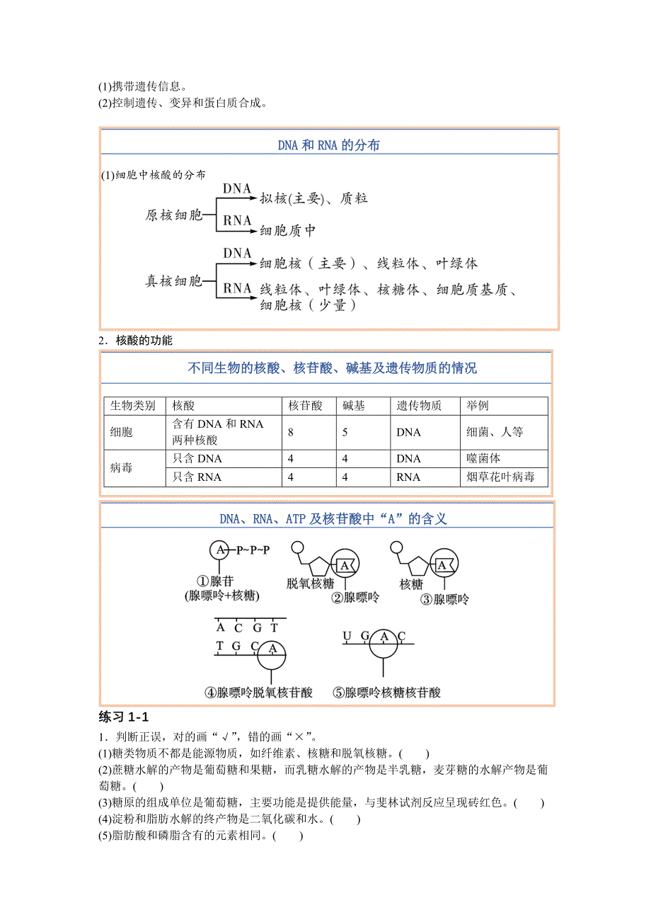 高三一轮复习生物讲义：细胞中的化合物.docx_第5页