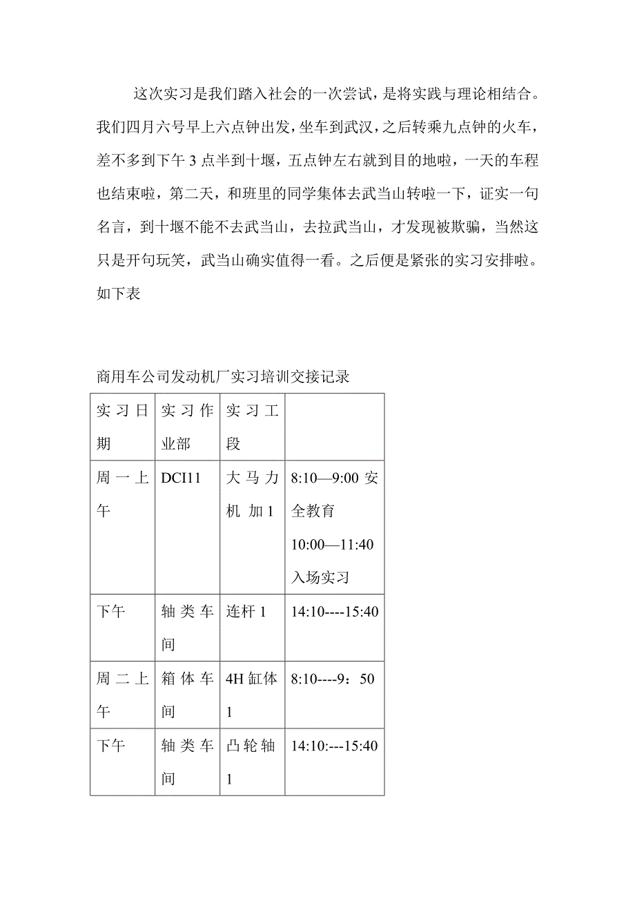 东风汽车公司实习报告.(word文档良心出品).doc_第2页