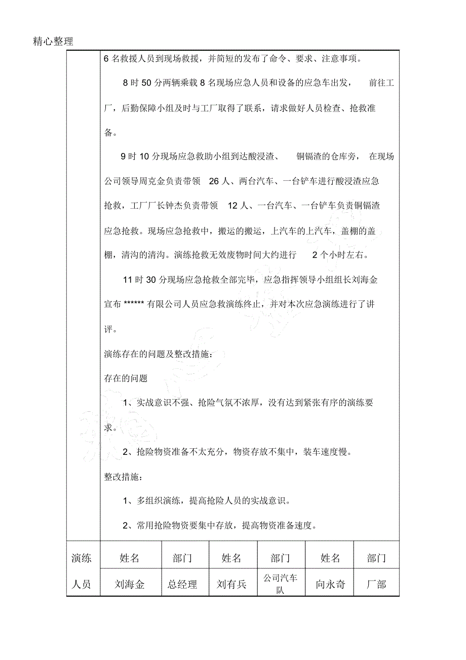 (完整版)应急预案演练记录表_第2页