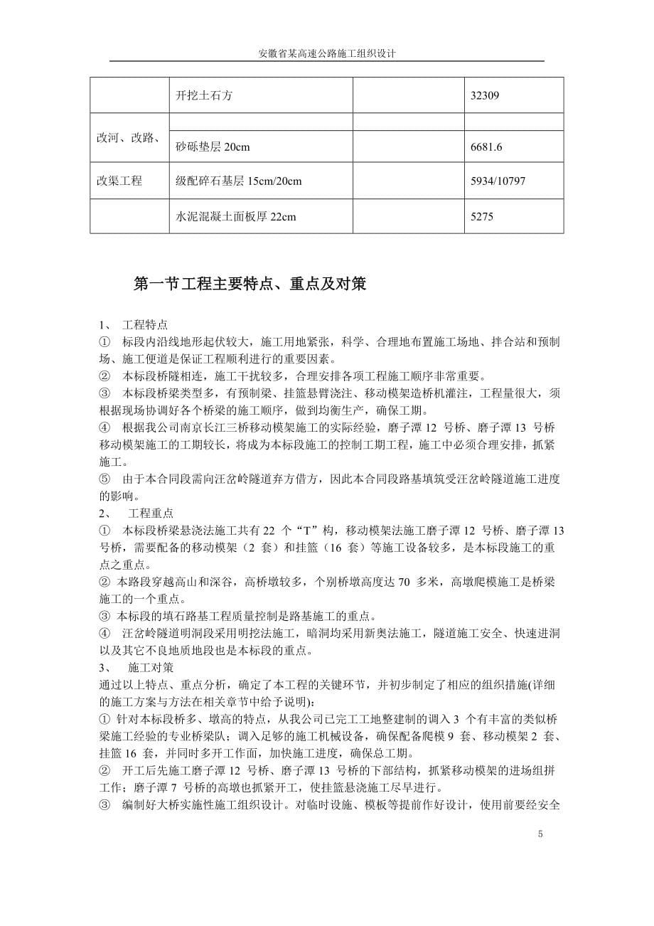 安徽省某高速公路施工组织设计_第5页