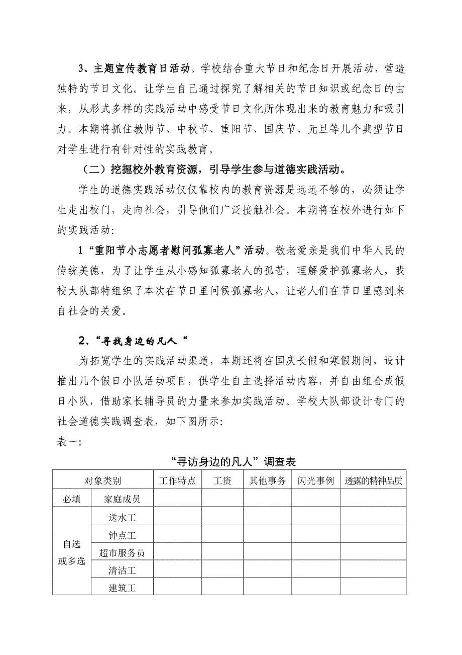 杭锦旗第四小学德育实践活动方案_第3页