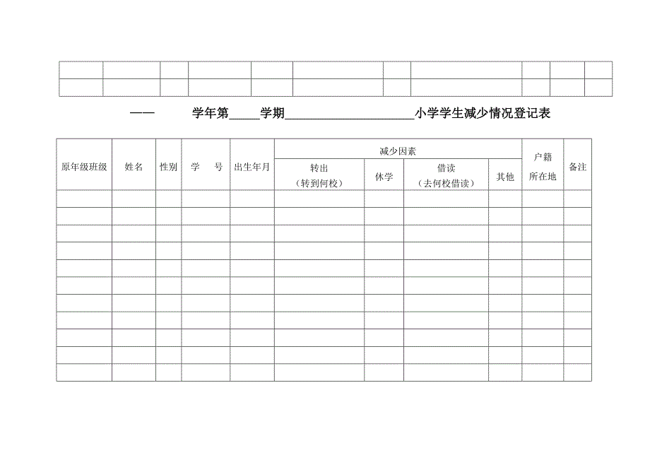 小学学籍管理办法有关表格_第4页