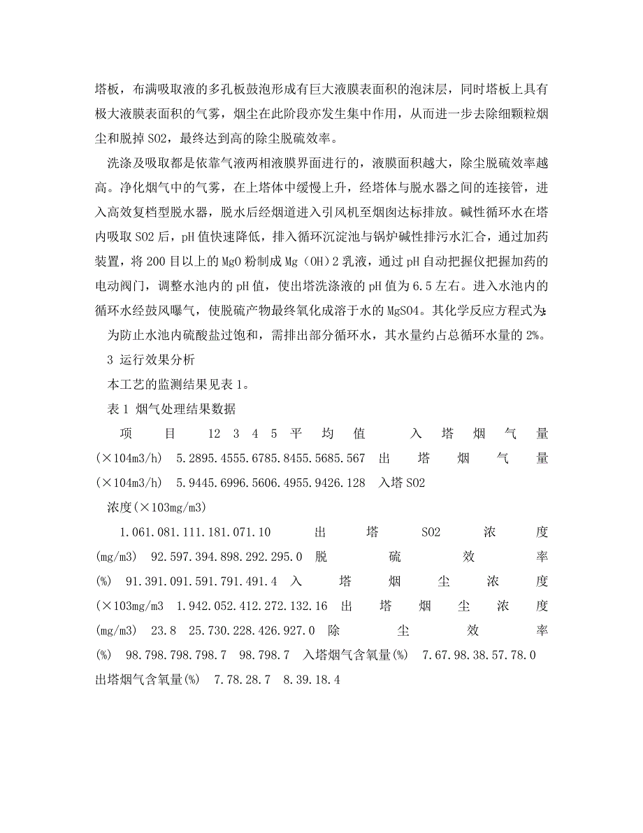 2023 年《安全环境环保技术》喷淋泡沫塔在处理锅炉烟气中的应用.doc_第3页