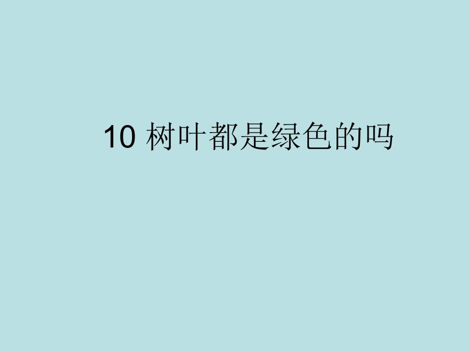 10树叶都是绿色的吗_第1页