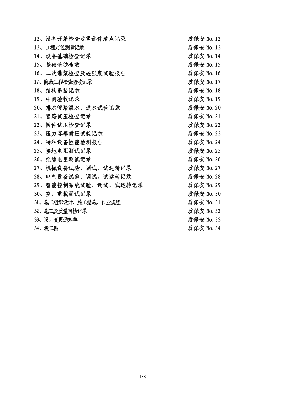 ho3安装单位工程施工技术资料组卷目录及表式_第3页