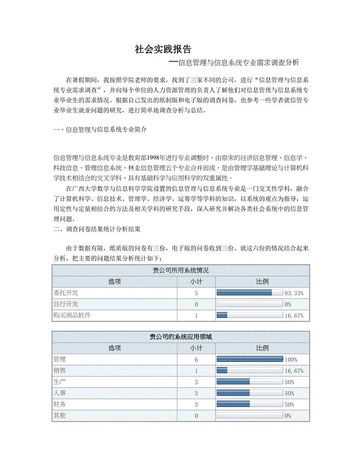 信息管理与信息系统专业社会实践报告.doc