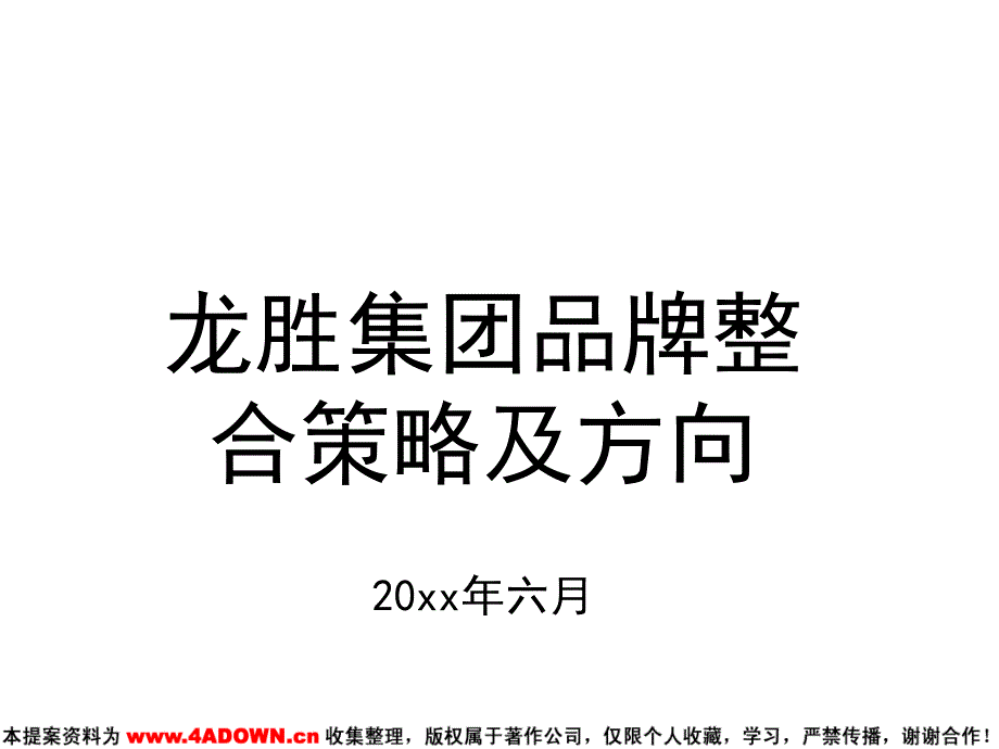 龙胜集团品牌整合策略及方向(PPT31页)_第1页
