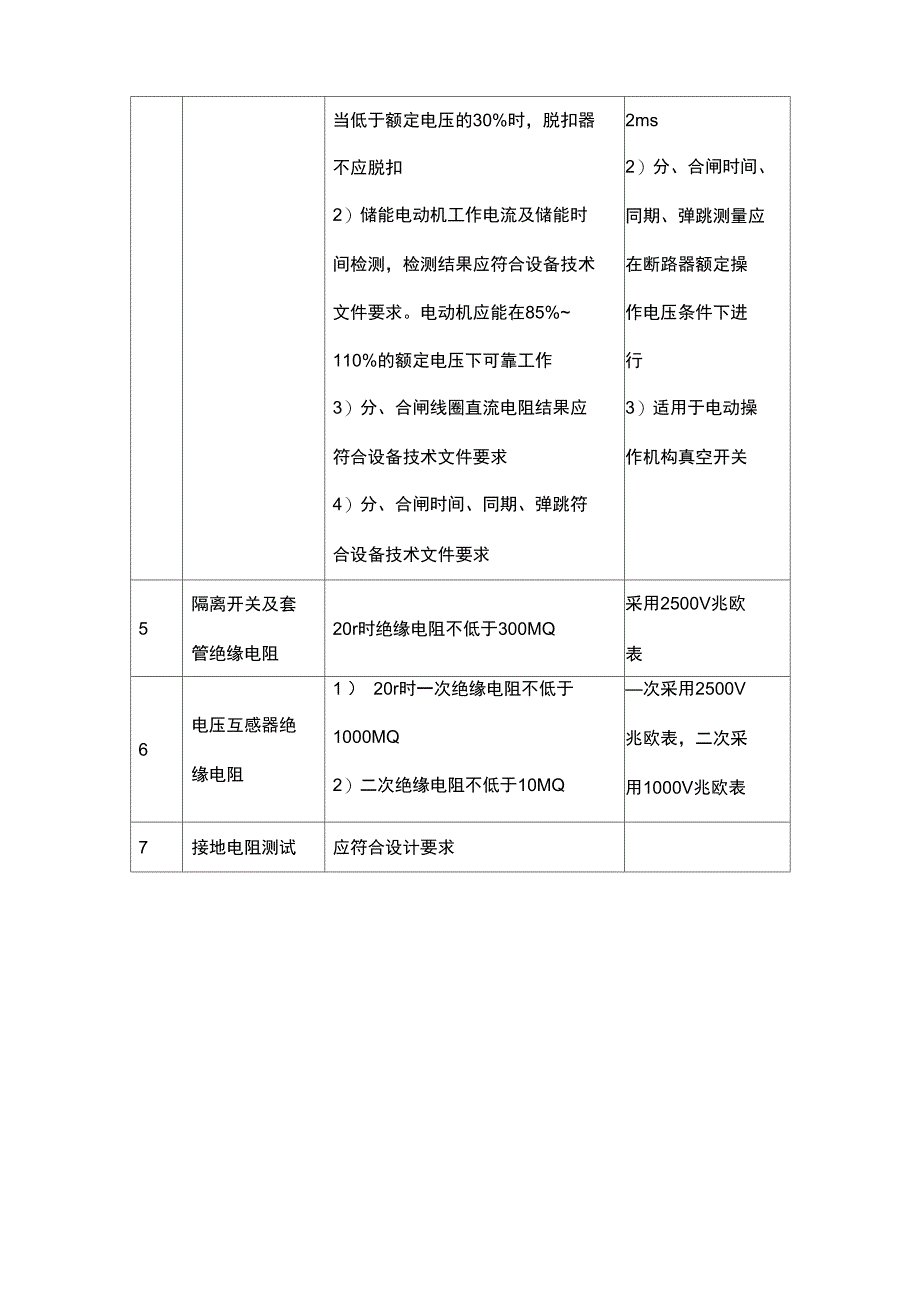 配电设备交接试验项目和要求_第2页