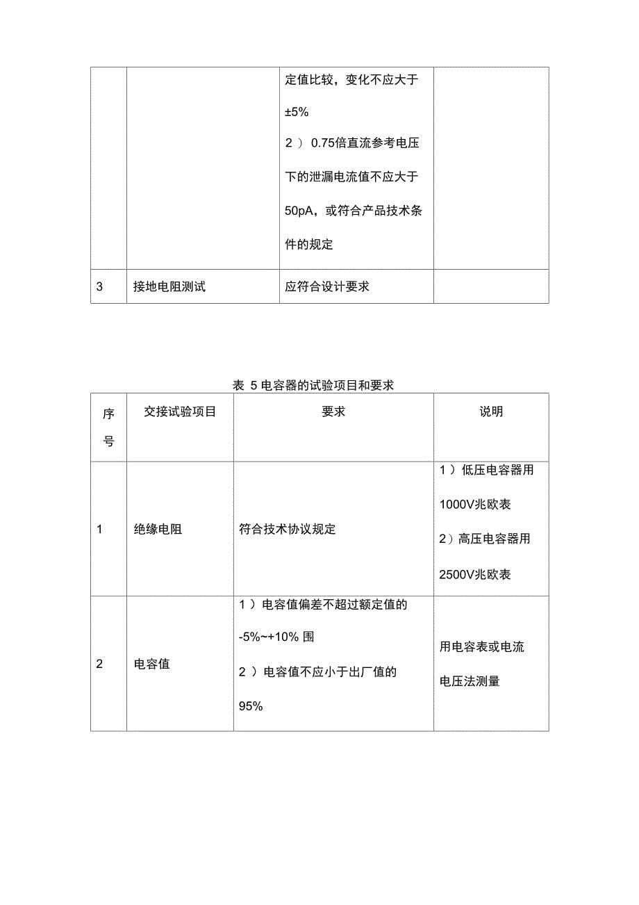 配电设备交接试验项目和要求_第5页