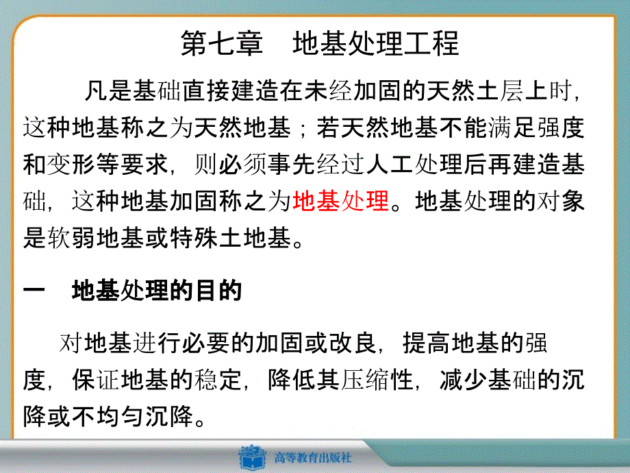 《建筑施工技术》第七章第一节地基的局部处理课件_第1页