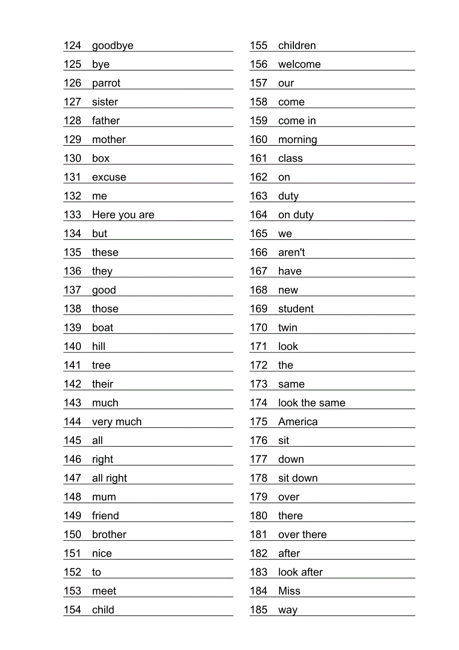 人教版初中英语单词默写练习(英语部分)_第3页