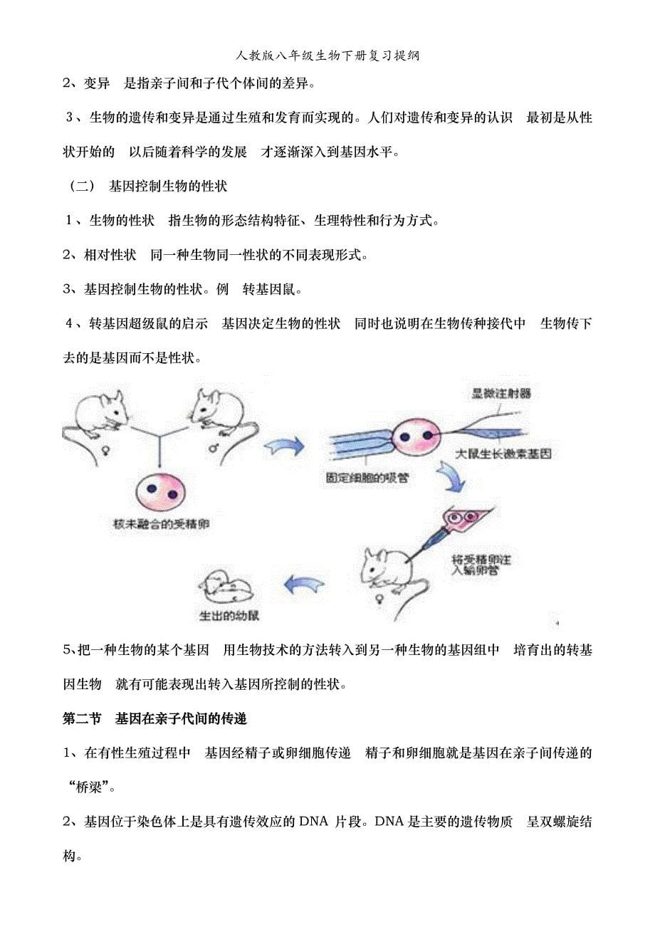 人教版八年级生物下册复习提纲_第5页