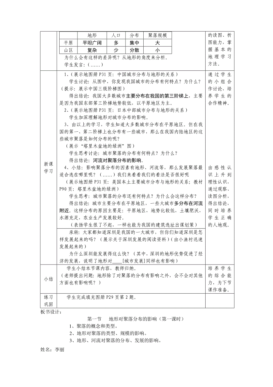 《地形对聚落分布的影响》教学设计_第2页