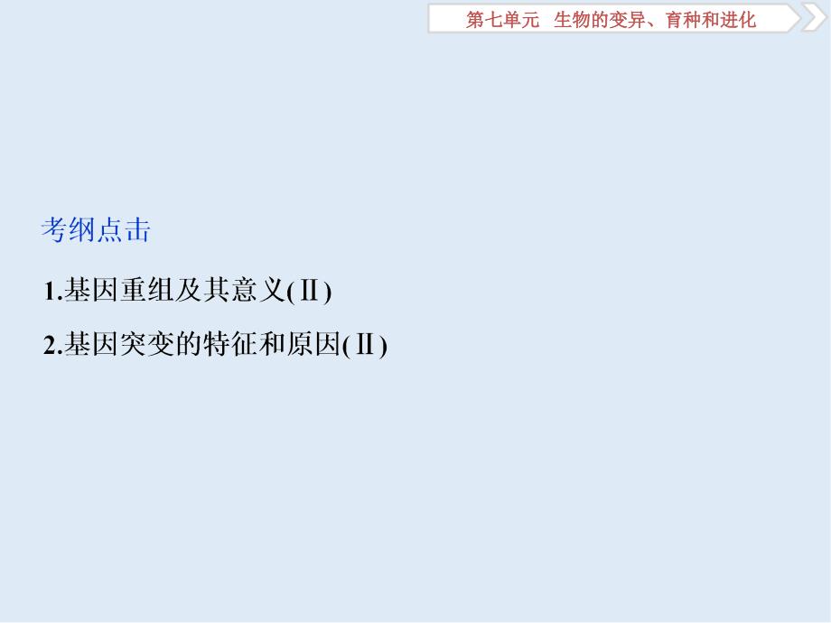 高中生物一轮复习方案课件：第7单元 1 第22讲基因突变和基因重组_第3页