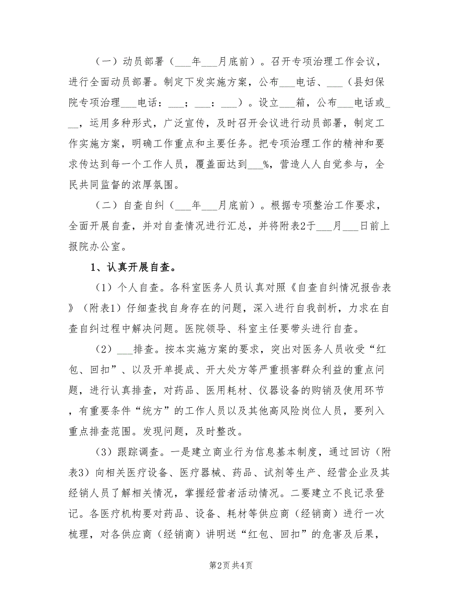 2021年妇保院收受“红包、回扣”专项整治方案.doc_第2页