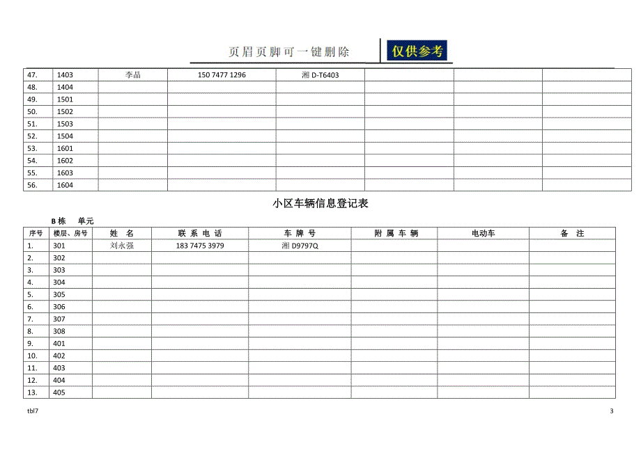 小区车辆信息登记表一类参考_第3页