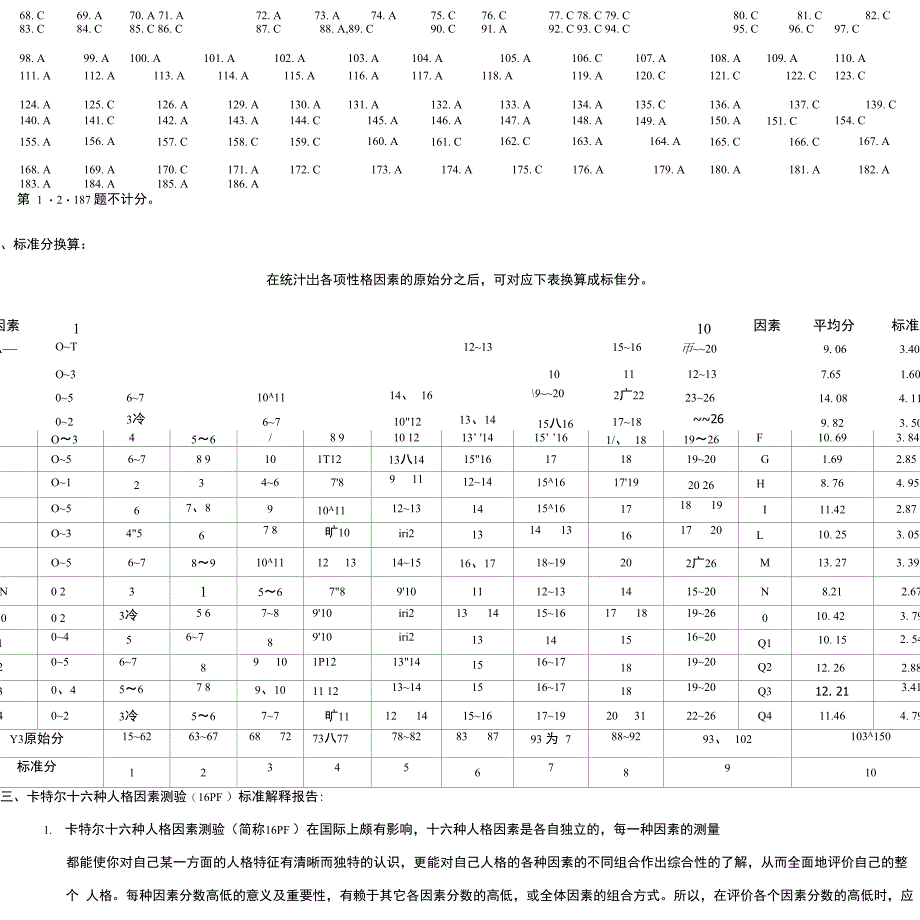 卡特尔16种人格因素测验答案及解析_第2页