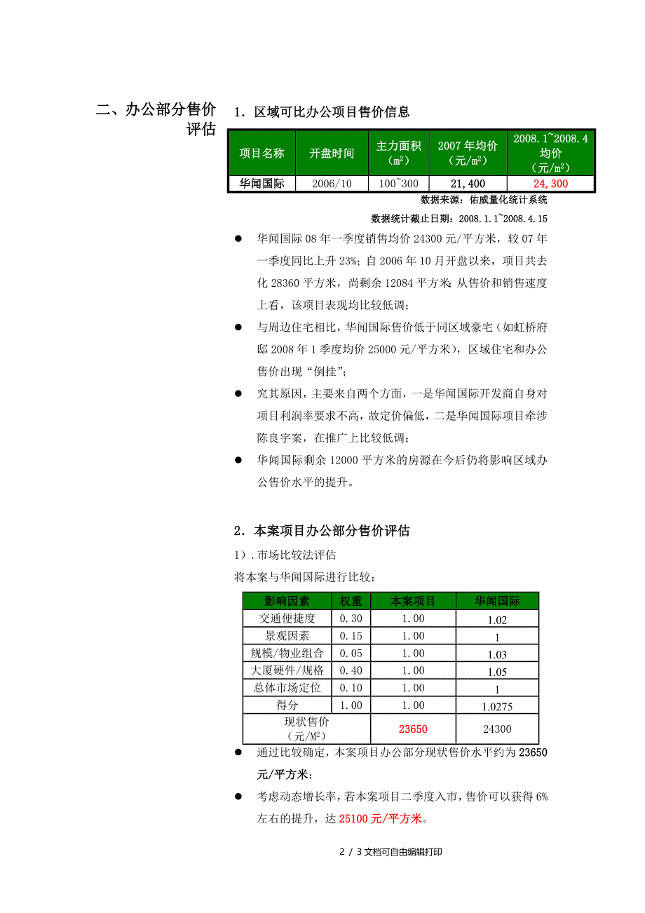 策源收购评估上海虹桥银都幢价格评估报告价格分析_第2页