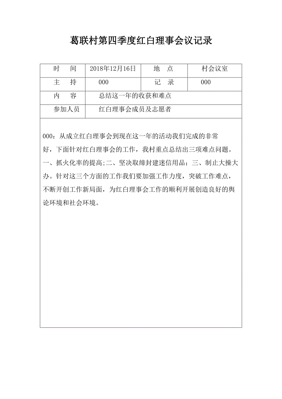 葛联村红白理事会会议记录表_第4页