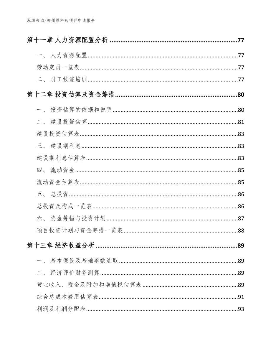柳州原料药项目申请报告_模板参考_第5页