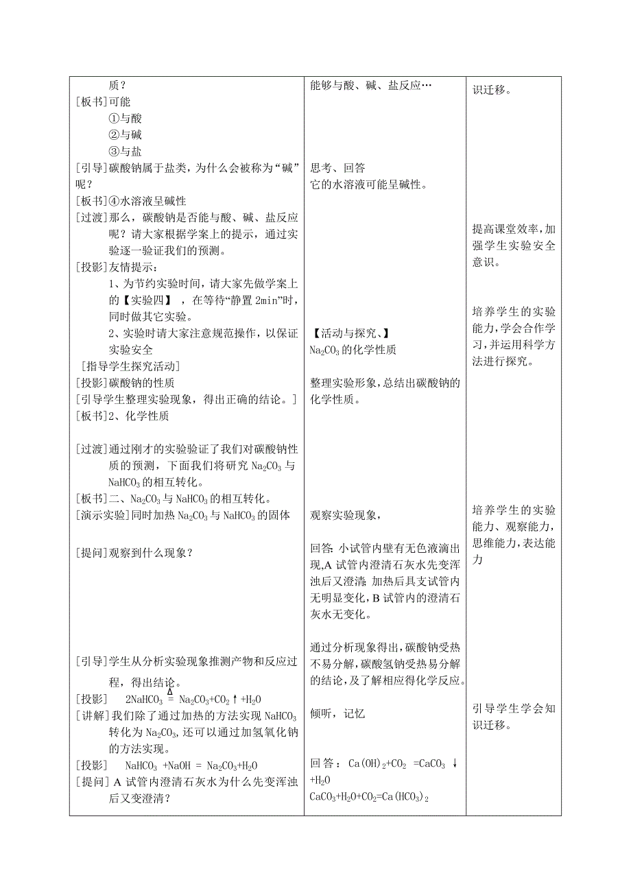 碳酸钠的性质及应用(教案)_第2页