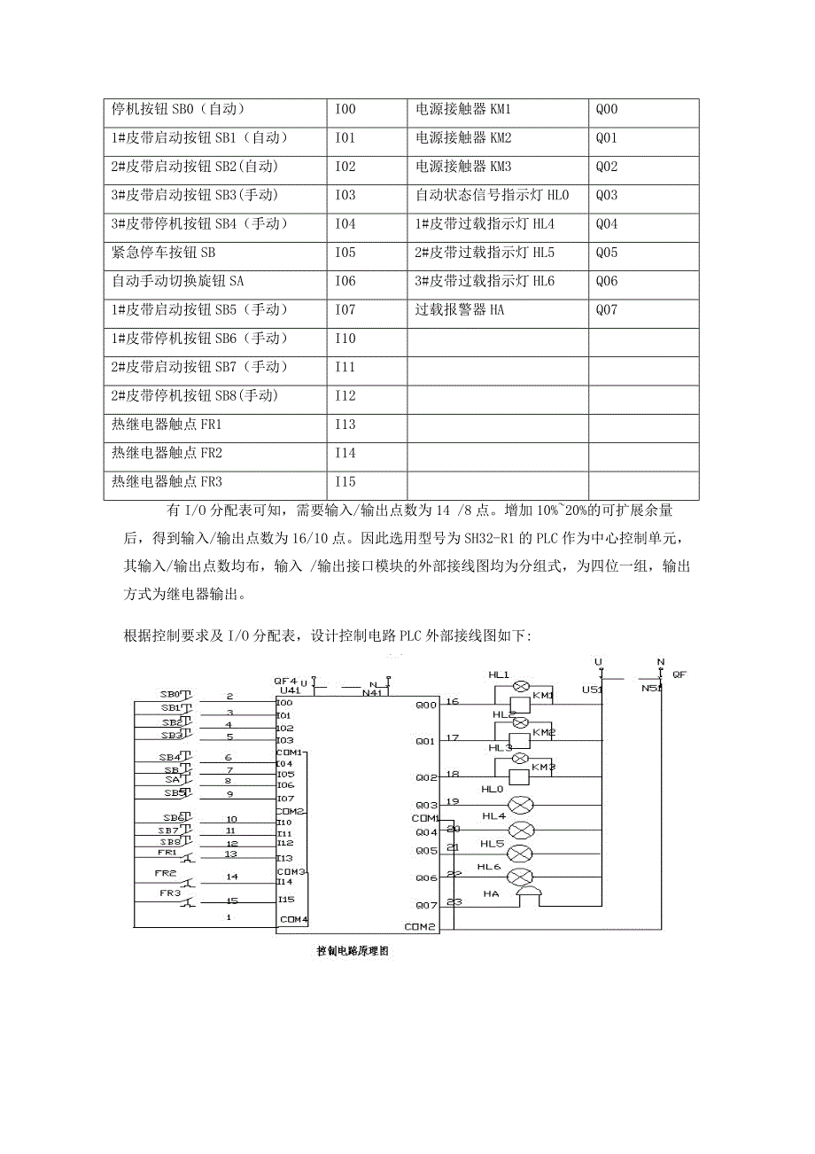 皮带输送机电气控制系统设计与调试课设报告_第4页