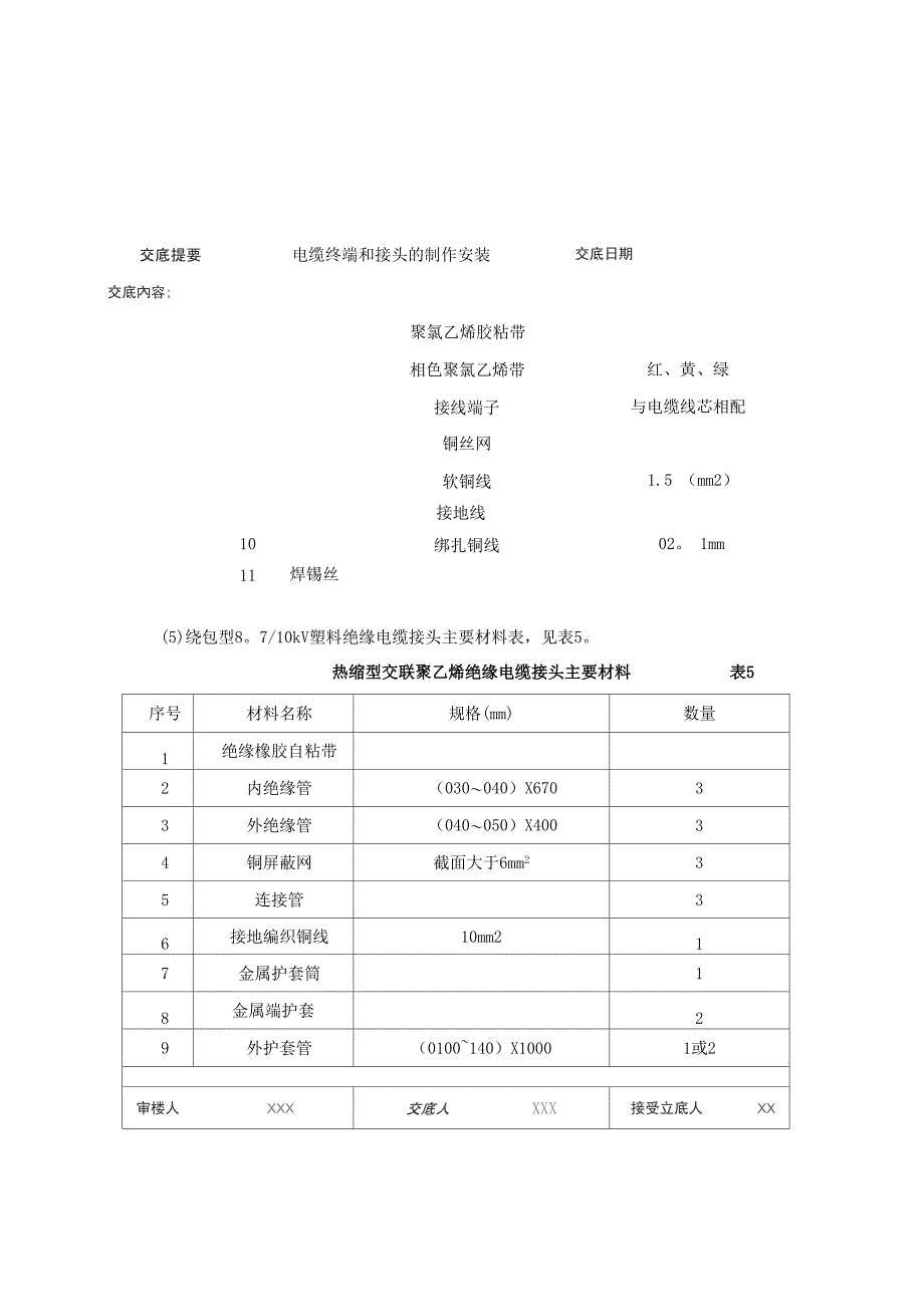 电缆终端和接头的制作安装技术交底_第4页