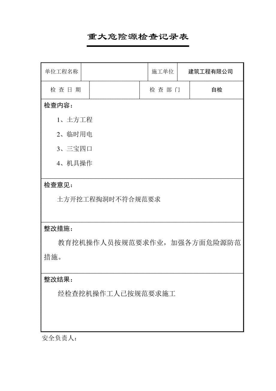 重大危险源安全检查记录表_第5页