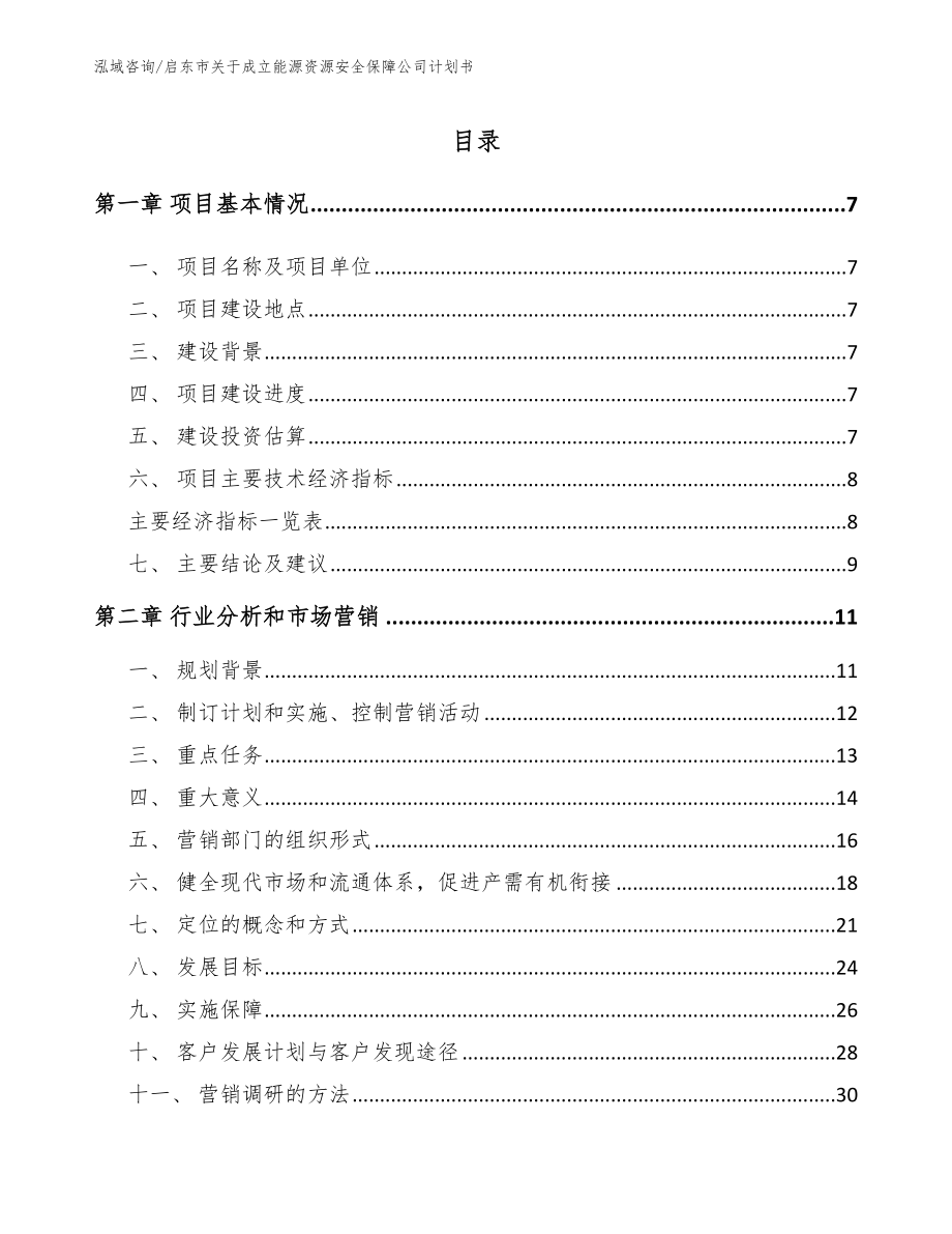 启东市关于成立能源资源安全保障公司计划书_第2页