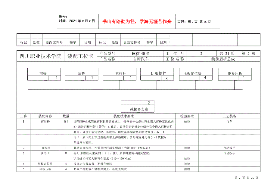 汽车制造工艺毕业设计_第2页