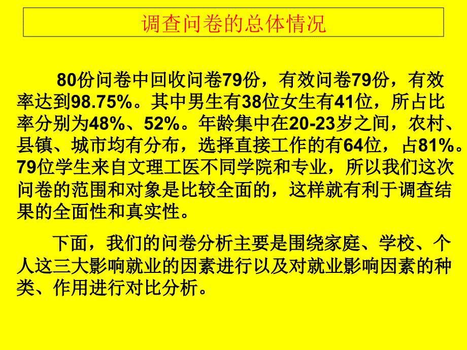 组统计学调查报告PPT演示文稿_第3页