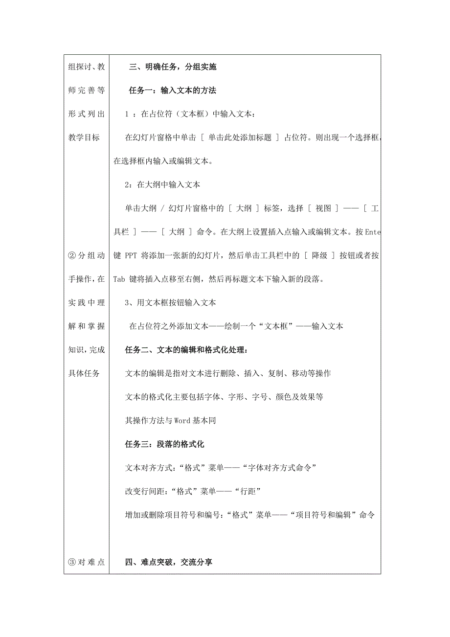 3-1文本处理和幻灯片编辑——文本输入、编辑和格式化处理.doc_第2页