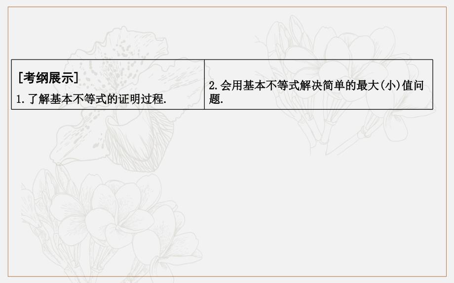 版导与练一轮复习文科数学课件：第六篇　不等式必修5 第4节　基本不等式_第2页