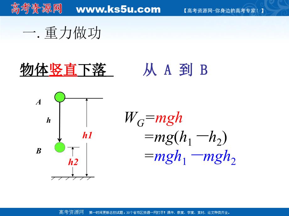 物理：7.4重力势能课件(新人教版必修2)_第3页