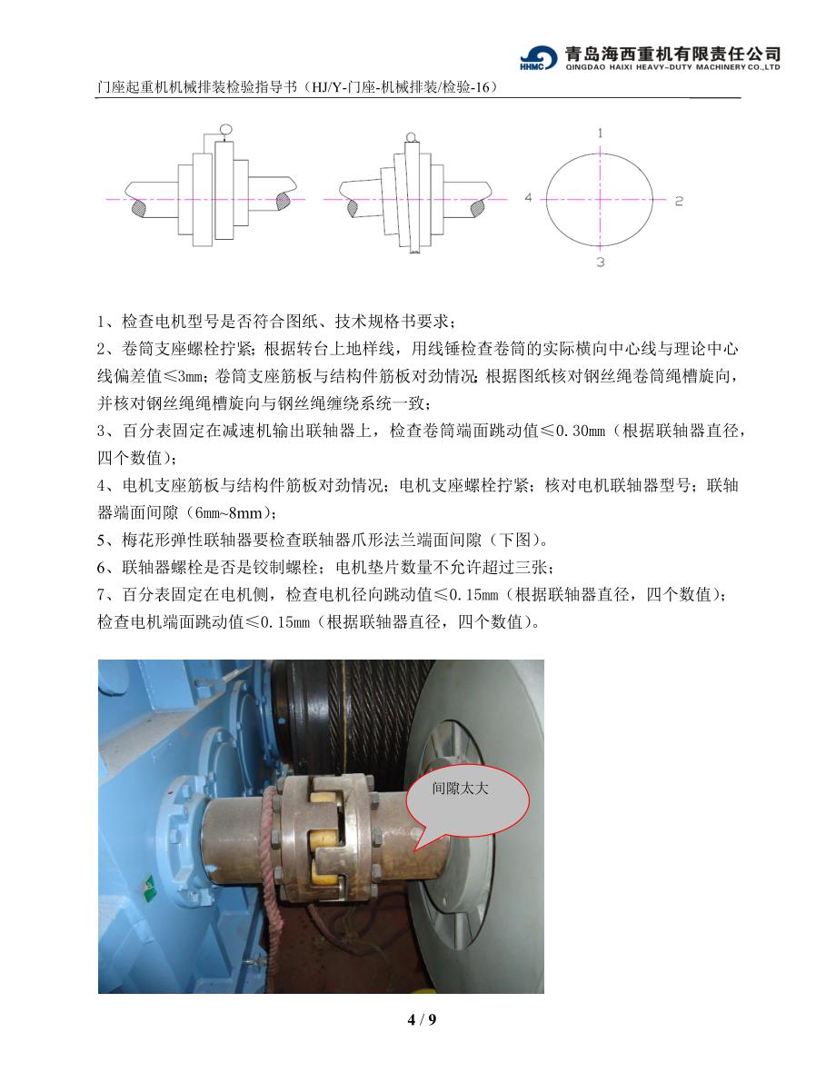 门座16-机械排装检验指导书_第4页