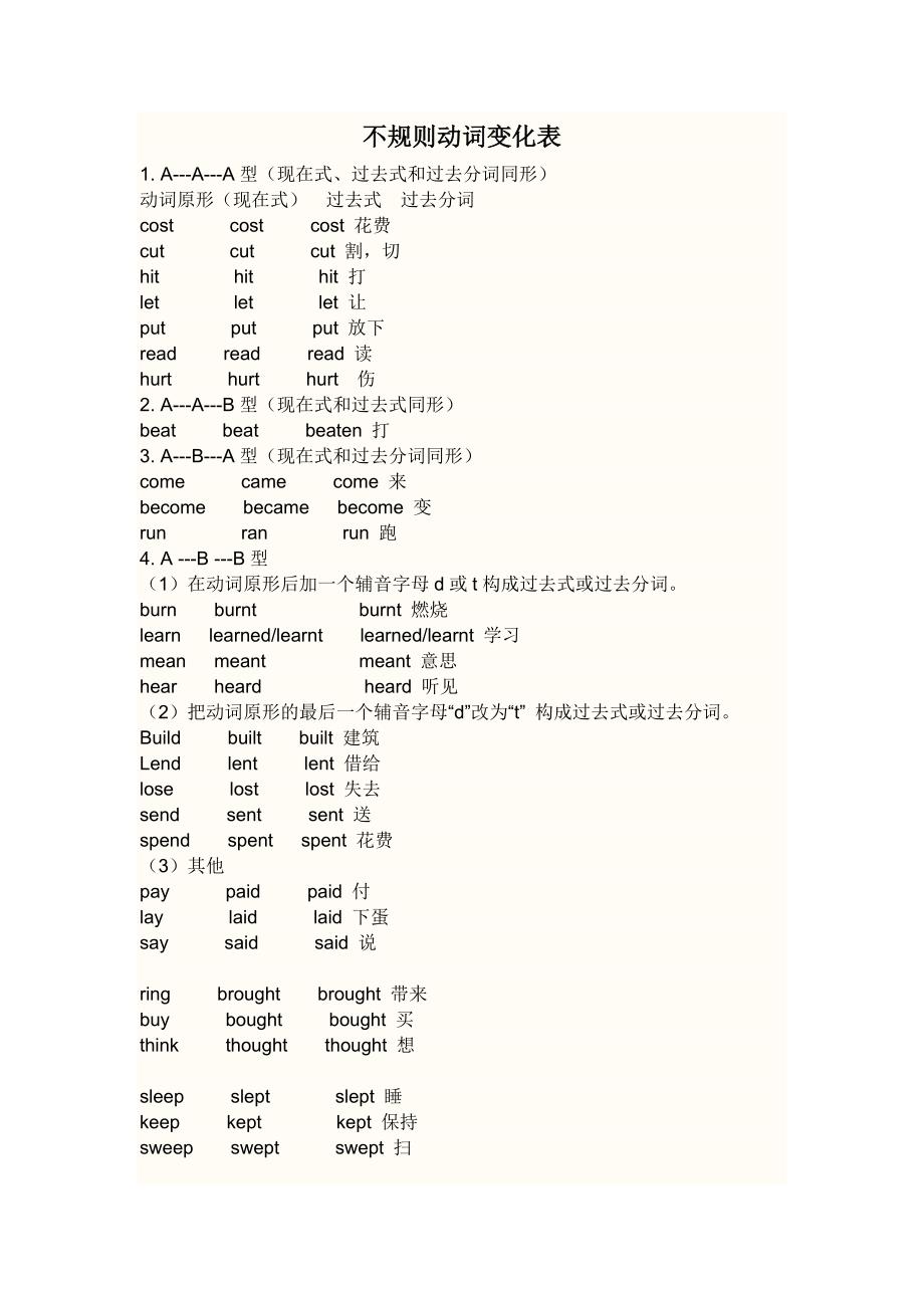 动词的各种时态及变化规则_第3页