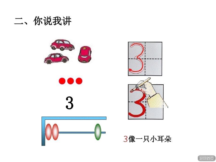 青岛版小学数学一年级上册第一单元快乐的校园——10以内数的认识信息窗1ppt课件1~5的认识_第5页