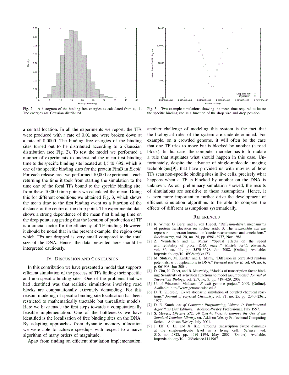 外文翻译--An efﬁcient model for investigating speciﬁc site binding of transcription factors_第4页