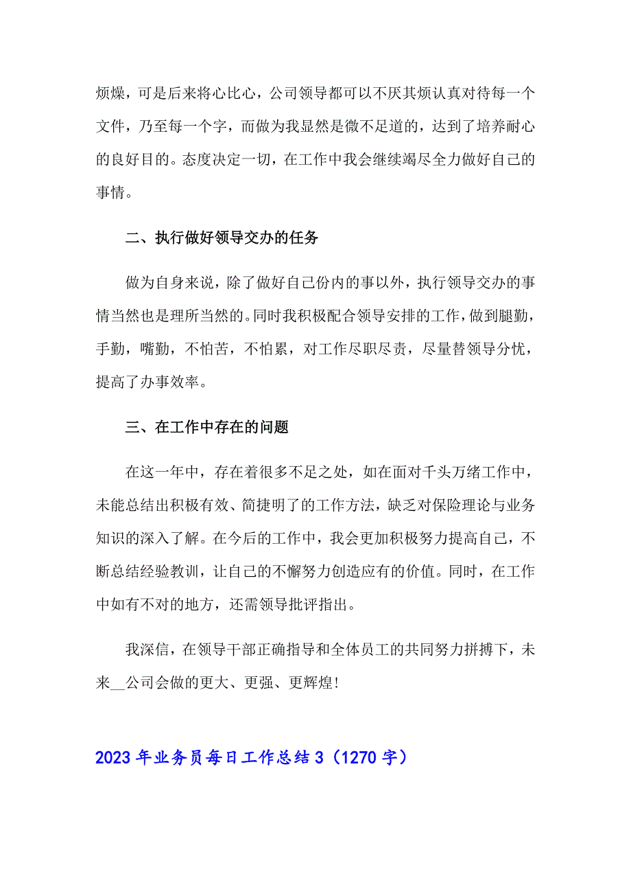 2023年业务员每日工作总结_第3页