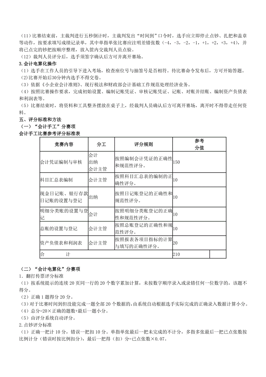 2014年甘肃省会计技能职业技能大赛规程_第3页