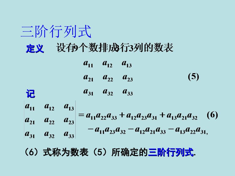 高中数学二：94《三阶行列式》课件_第2页