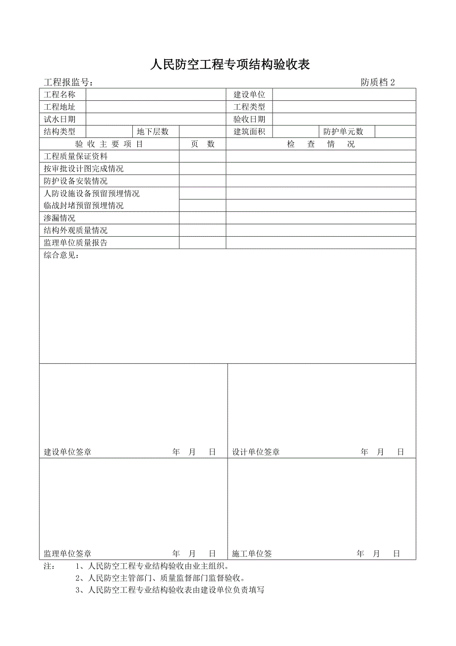 防质档1：人民防空工程试水验收表.doc_第2页